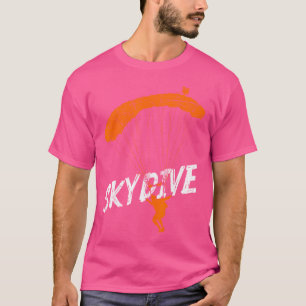Skydive Parachute Orange Parachuting Skydiving T-Shirt