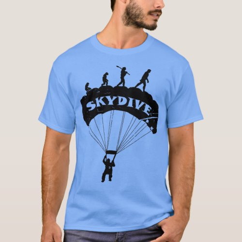 Skydive Parachute Skydiving Evolution  1  T_Shirt