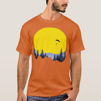 Skydive Parachuting In Mountain Range T-Shirt