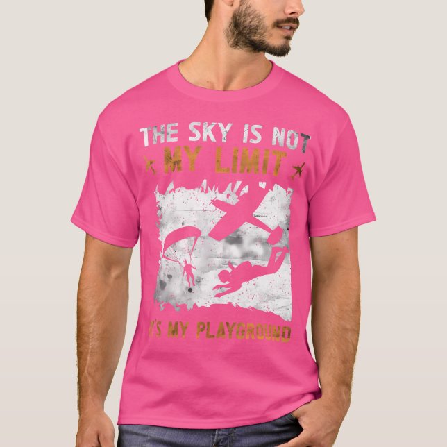 Skydive Parachutist Paragliding Paraglider Skydivi T-Shirt (Front)