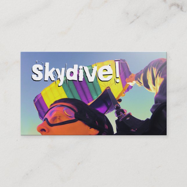skydive! (photo perfect) business card (Front)
