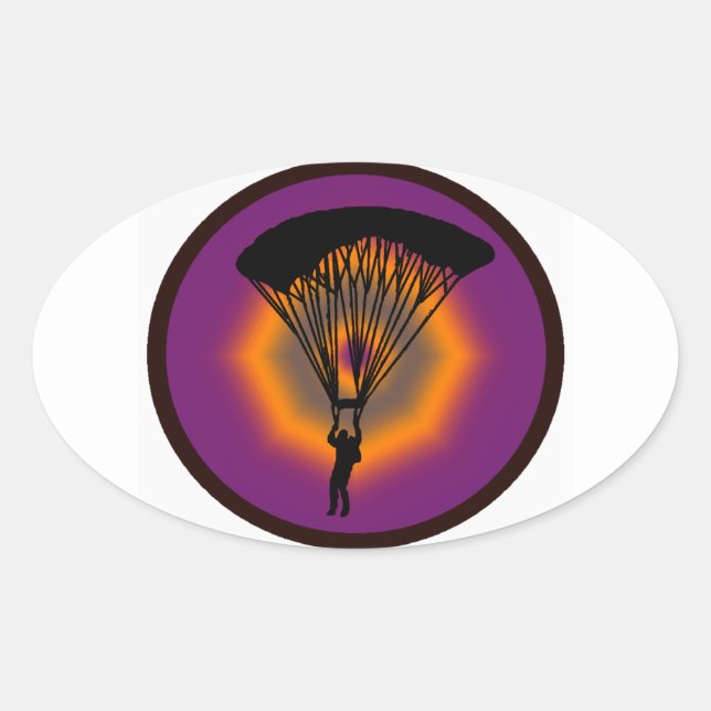 SKYDIVE PURPLE SKIES OVAL STICKER (Front)