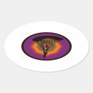 SKYDIVE PURPLE SKIES OVAL STICKER