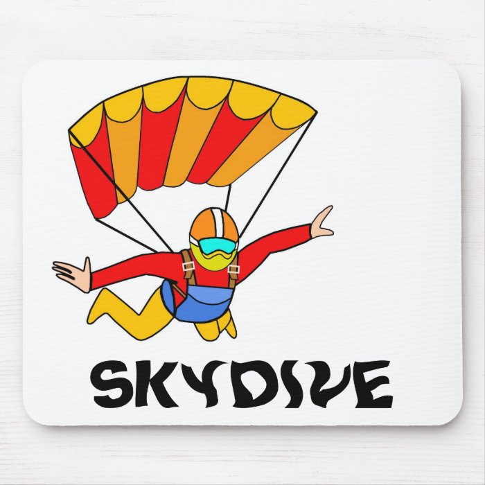 Skydive Red Yello Parachute Mouse Pad
