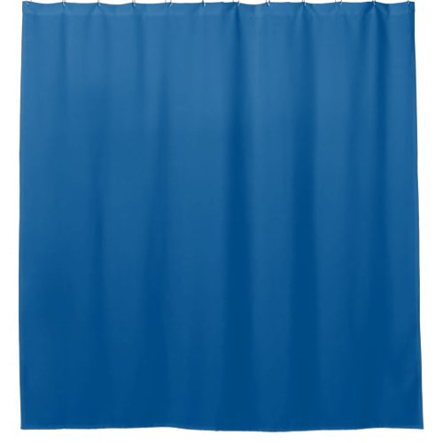 Skydiver Blue Solid Color Royal Blue Shower Curtain