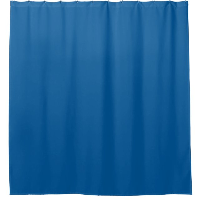Skydiver Blue, Solid Color Royal Blue Shower Curtain (Front)