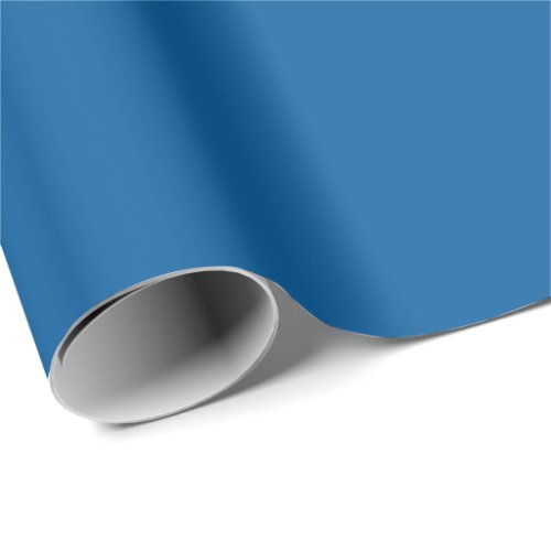 Skydiver Blue Solid Color Royal Blue Wrapping Paper