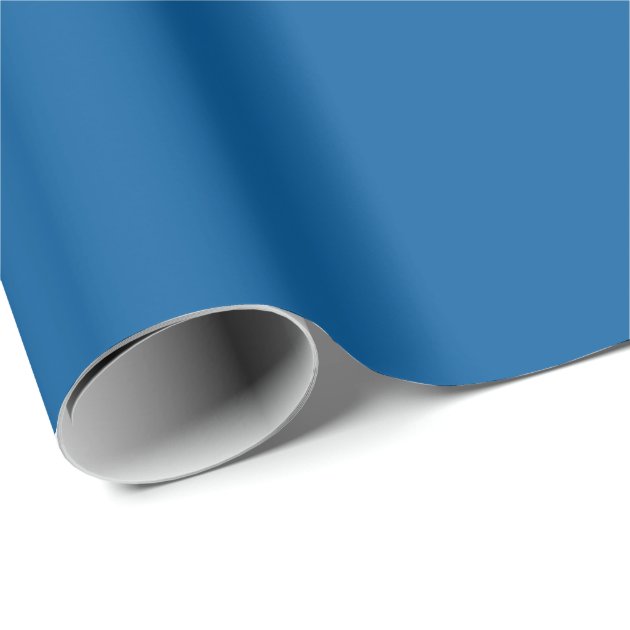 Skydiver Blue, Solid Color Royal Blue Wrapping Paper