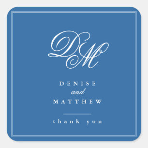 Skydiver Blue Square Sticker