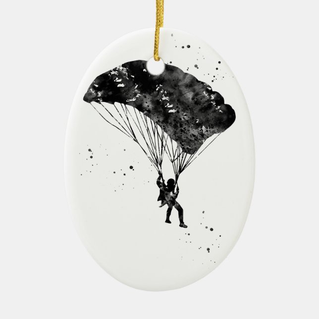 Skydiver Ceramic Ornament (Front)