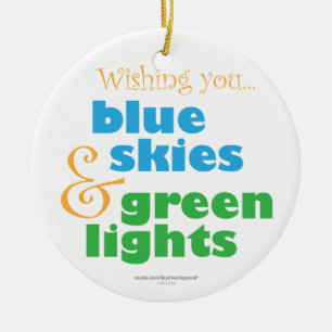 Skydiver Christmas Wish Ceramic Ornament