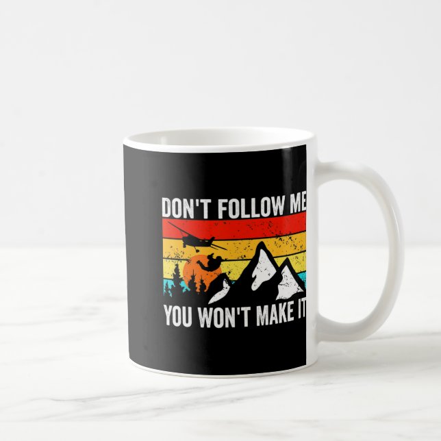 Skydiver Dont Follow Me I Do Stud Things Skydivi  Coffee Mug (Right)