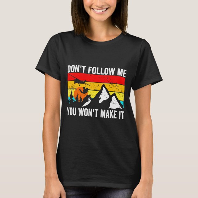 Skydiver Dont Follow Me I Do Stud Things Skydivi  T-Shirt (Front)