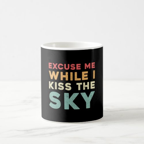 Skydiver Excuse Me While I Kiss The Sky Vintage Coffee Mug