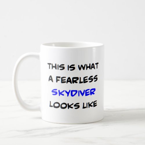 skydiver fearless coffee mug