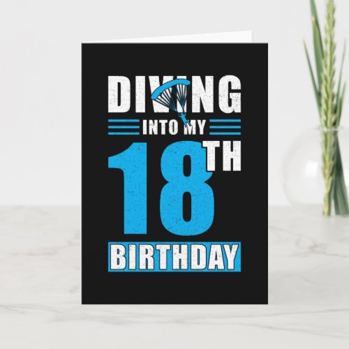 Skydiver Gift 18th Birthday Card