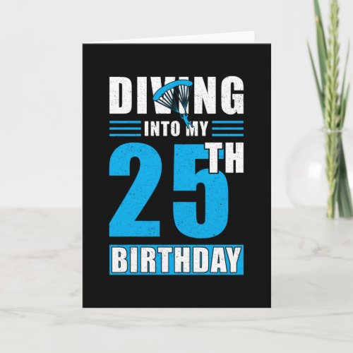 Skydiver Gift 25th Birthday Card