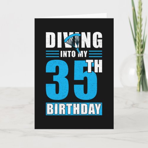 Skydiver Gift 35th Birthday Card