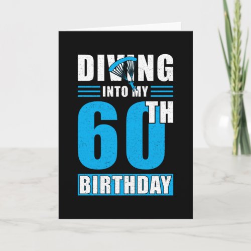 Skydiver Gift 60th Birthday Card