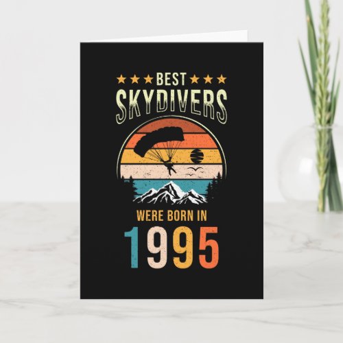 Skydiver Gift born 1995 Card