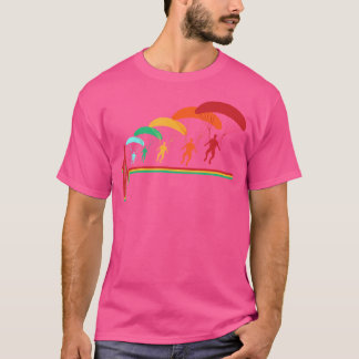 Skydiver Heartbeat Colors Funny Skydiving T-Shirt