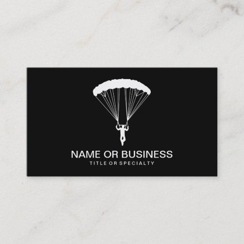 skydiver icon business card
