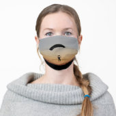 Skydiver Parachute at Sunset Adult Cloth Face Mask (Worn)