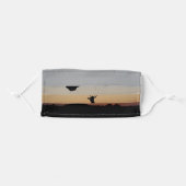 Skydiver Parachute at Sunset Adult Cloth Face Mask (Front, Folded)