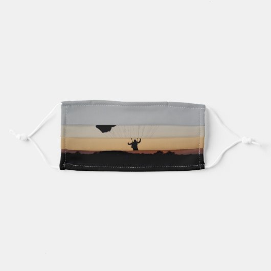 Skydiver Parachute at Sunset Adult Cloth Face Mask (Front, Folded)