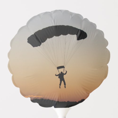 Skydiver Parachute at Sunset Sky Diver Balloon