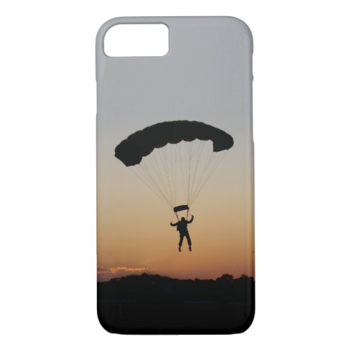 Skydiver Parachute at Sunset Sky Diver iPhone 87 Case