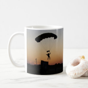 Skydiver Parachute at Sunset Sky Diver Coffee Mug