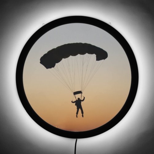 Skydiver Parachute at Sunset Sky Diver LED Sign