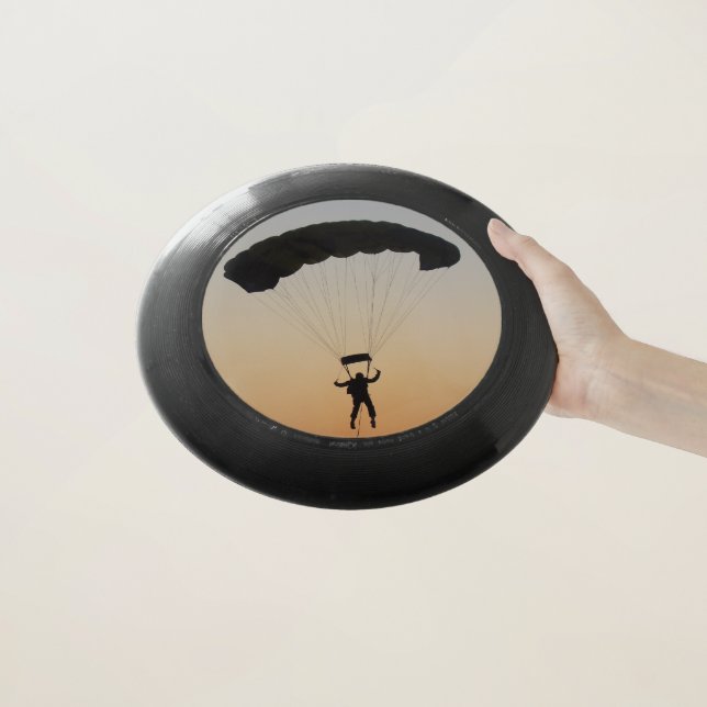 Skydiver Parachute at Sunset Sky Diver Wham-O Frisbee (In Hand)