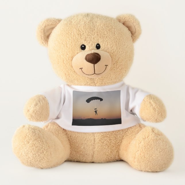 Skydiver Parachute at Sunset Teddy Bear (Front)