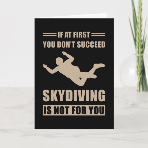 Skydiver Parachute Card