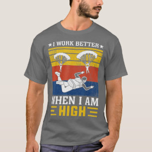 Skydiver Parachute Jumping Parachuting Skydiving P T-Shirt