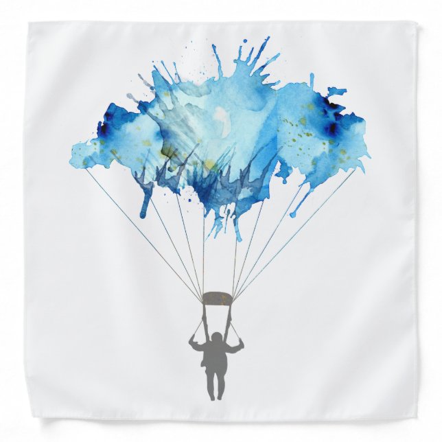Skydiver, Parachute. Skydiving Sport. Parachuting Bandana (Front)