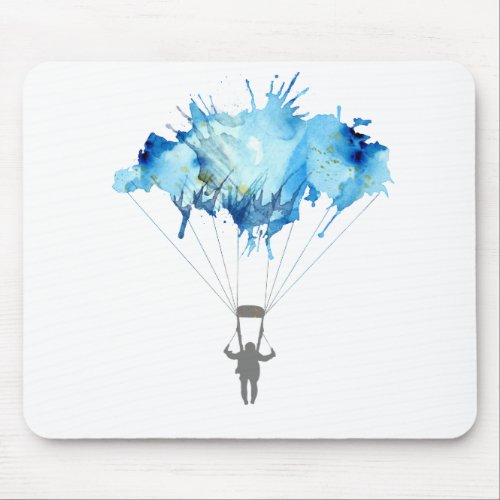 Skydiver Parachute Skydiving Sport Parachuting Mouse Pad