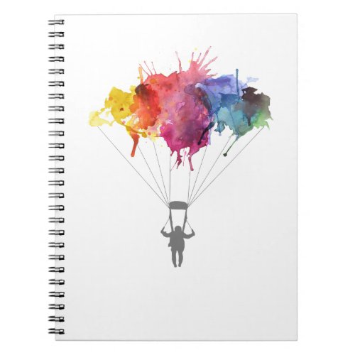 Skydiver Parachute Skydiving Sport Parachuting Notebook