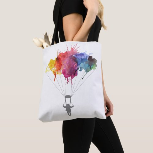 Skydiver Parachute Skydiving Sport Parachuting Tote Bag