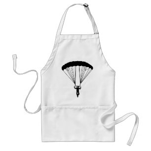 skydiver silhouette adult apron