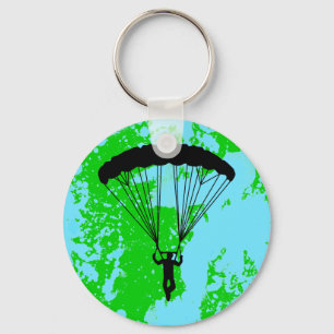 skydiver silhouette keychain