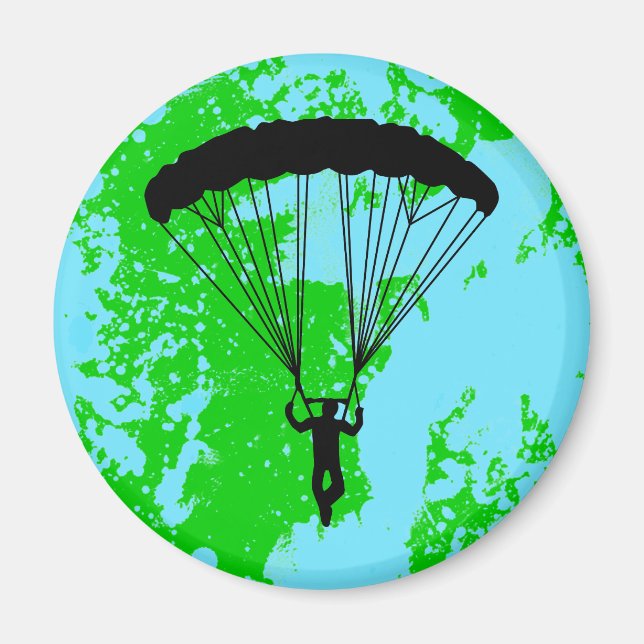 skydiver silhouette magnet (Front)