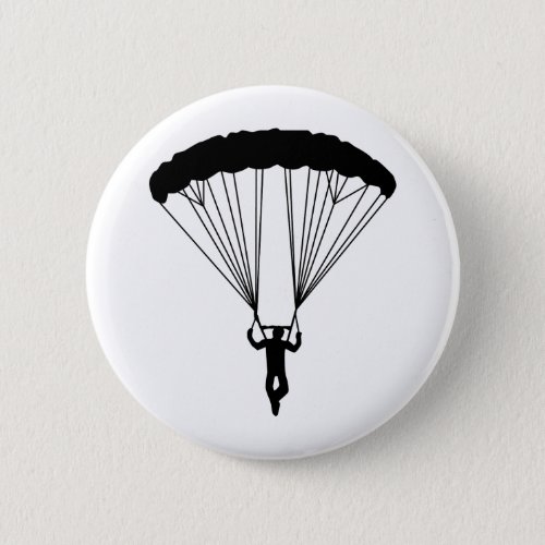 skydiver silhouette pinback button