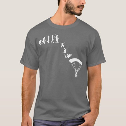 skydiver skydiving evolution white  T_Shirt