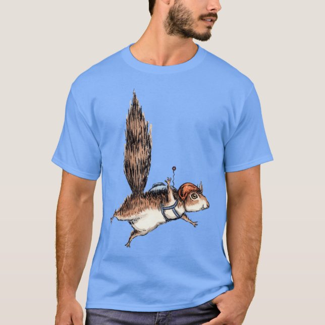 Skydiver Squirrel vintage T-Shirt (Front)