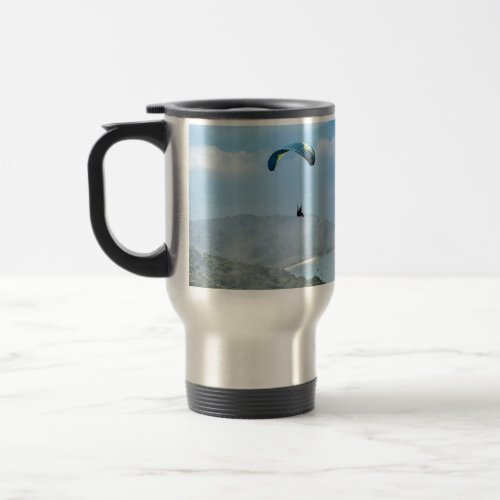 Skydiving Above the Clouds personalize Travel Mug
