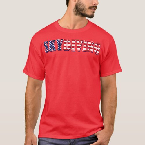 Skydiving American Flag  Skydiving   1  T_Shirt