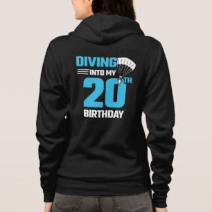 Skydiving Birthday - 20th - First Time Skydiving Hoodie